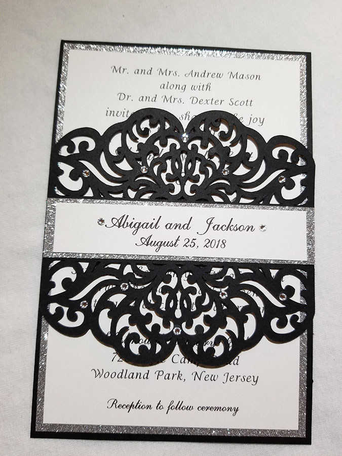 Lasercut wedding invite from Couture By Invitation